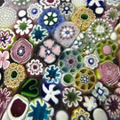Damon MacNaught 2023 Glass Art Paperweight Closepack Complex Millefiori, Roses, Dogwood Blossoms, Hearts & More