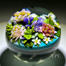 Cathy Richardson 2023 Glass Art Paperweight Flamework Pink Astrantia Bouquet 1 of 1