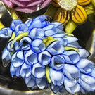 Clinton Smith 2023 Glass Art Paperweight Flamework Flower Bouquet with Blueberries