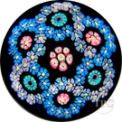 Whitefriars 1977 Glass Art Paperweight Colorful Interlaced Millefiori Garland
