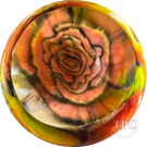 Robert Koch 2023 Glass Art Marble Rose Vortex with Numerous Complex Murrine