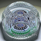 Whitefriars 1974 Glass Art Paperweight Colorful Concentric Millefiori with Toothpick Faceting
