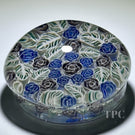 Christina Callahan 2023 Glass Art Paperweight Patterned Stained Glass Style Lace Leaf Murrine and Roses