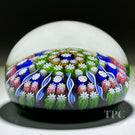 Perthshire Paperweights PP1  Paneled Complex Millefiori Ribbon Twists Glass Art Paperweight