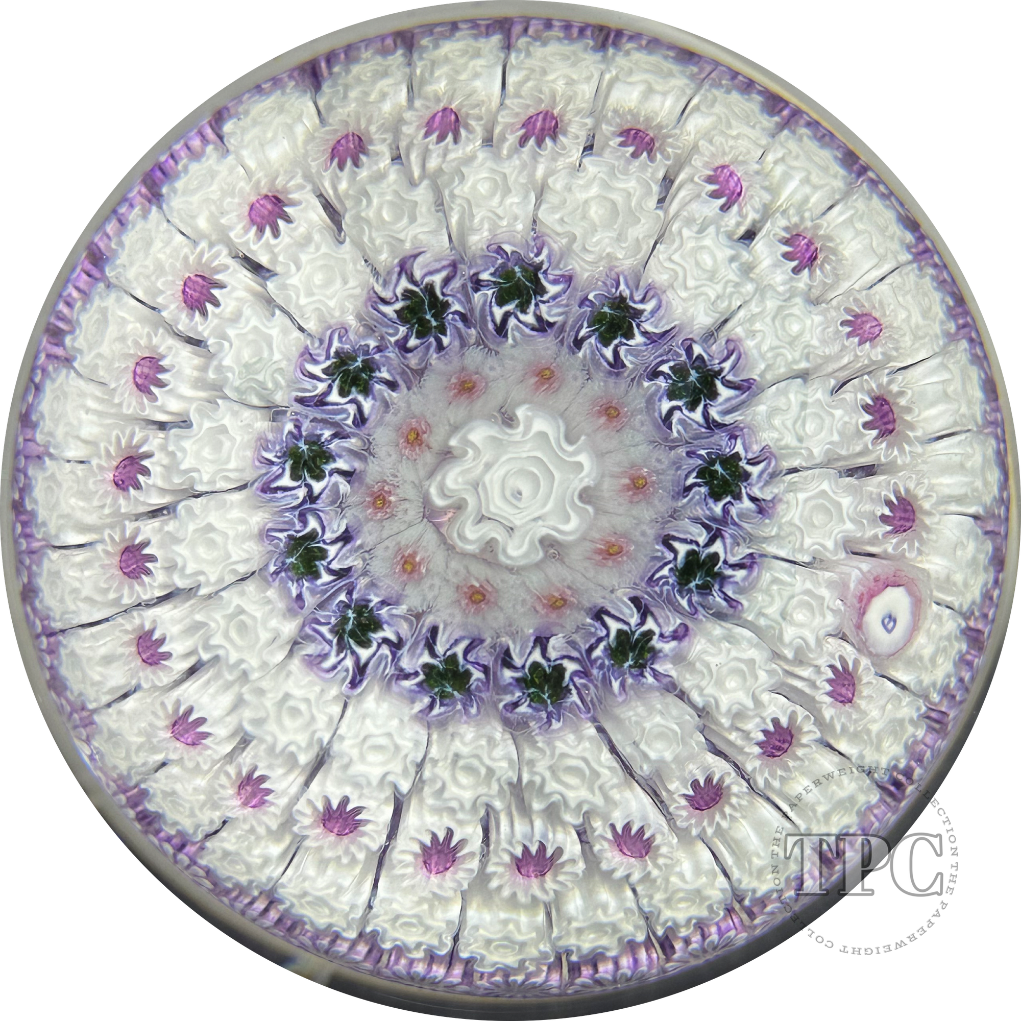 Super Magnum Jim Brown Glass Art Paperweight Concentric Complex Millefiori