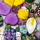 Drew Ebelhare 2022 Glass Art Paperweight Flamework and Complex Millefiori End of Day Scramble