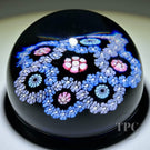 Whitefriars 1977 Glass Art Paperweight Colorful Interlaced Millefiori Garland