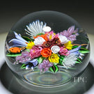 Richard Loesel 2022 Glass Art Paperweight Flamework Spring Flower Bouquet