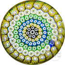 Whitefriars 1975 Glass Art Paperweight Colorful Concentric Millefiori