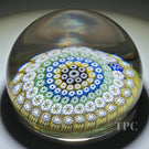 Whitefriars 1975 Glass Art Paperweight Colorful Concentric Millefiori