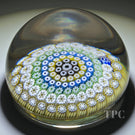 Whitefriars 1975 Glass Art Paperweight Colorful Concentric Millefiori