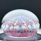 Super Magnum Jim Brown 2001 Glass Art Paperweight Paneled Complex Millefiori with Ribbon Twists