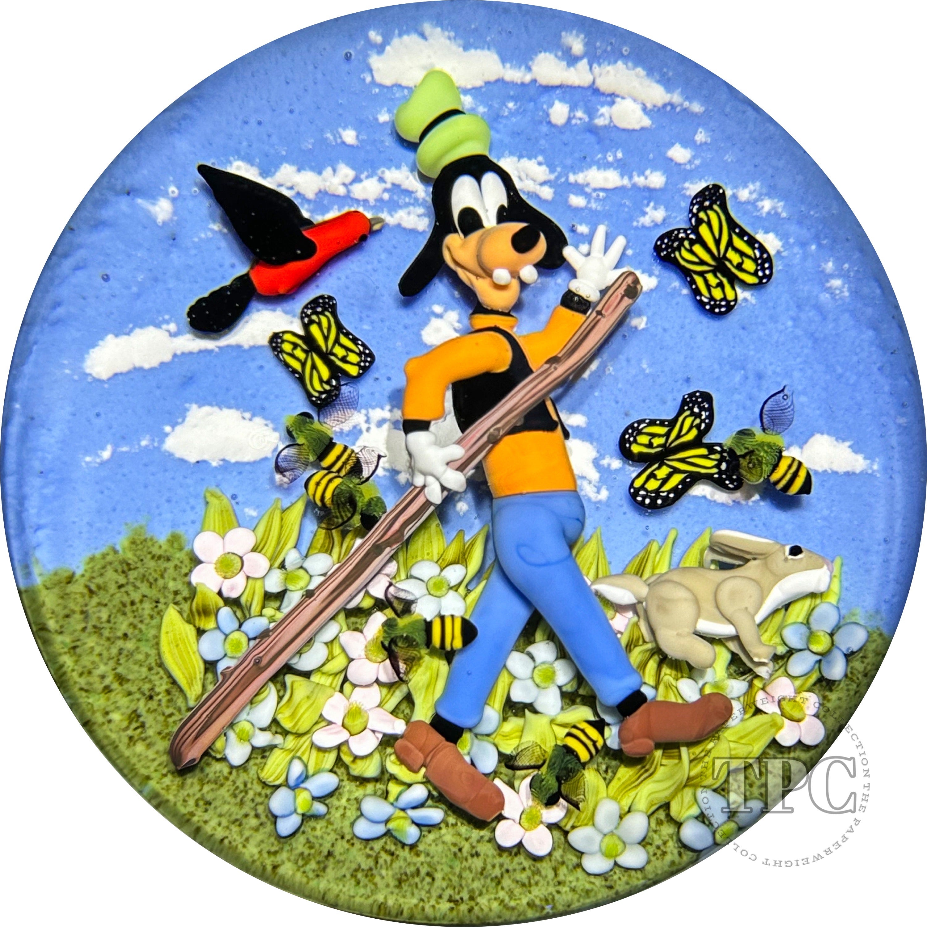 Clinton Smith 2024 Glass Art Paperweight Flamework Goofy with Numerous