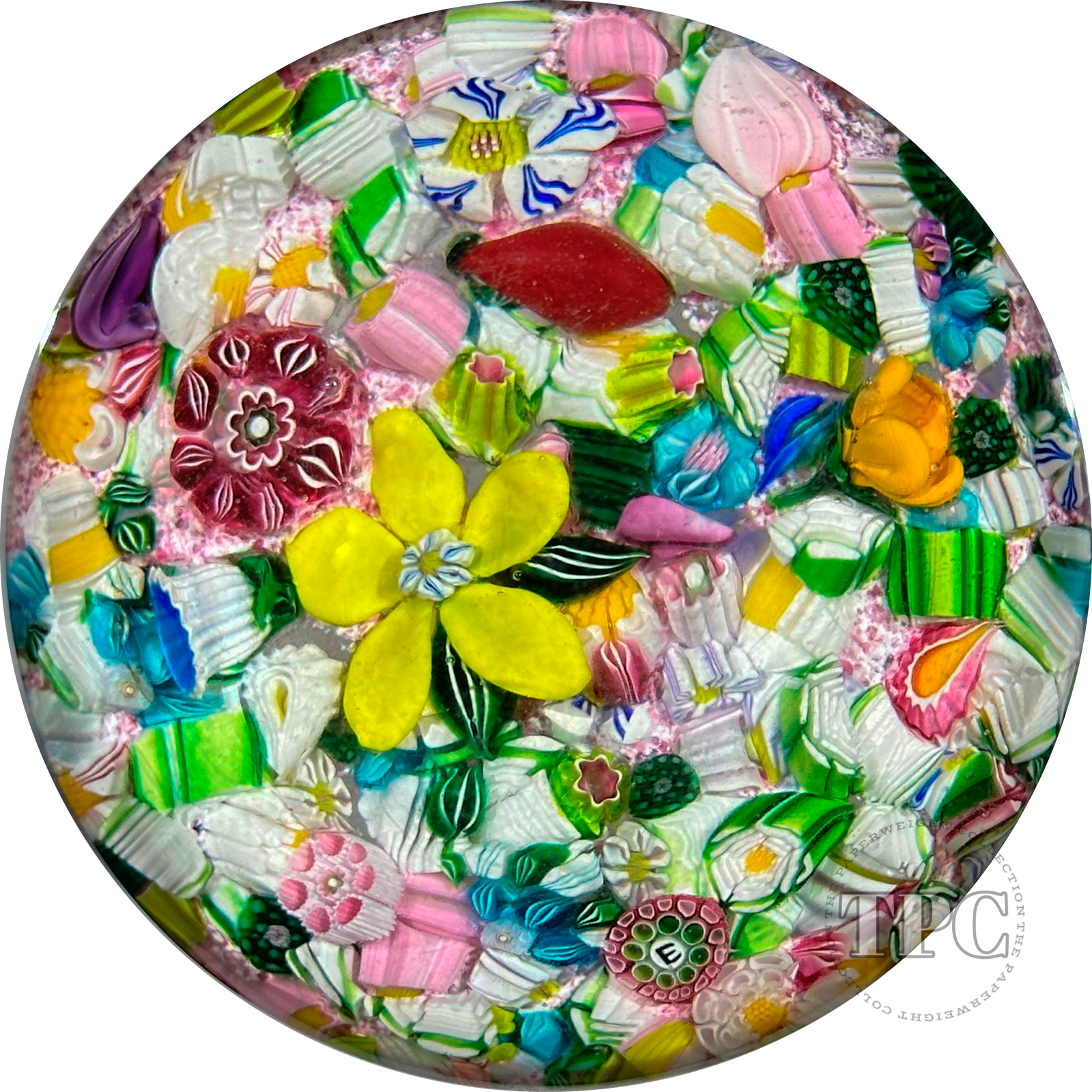 Drew Ebelhare & Sue Fox 2019 Glass Art Paperweight Flamework and Complex Millefiori End-of-Day Scramble