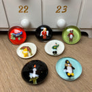 Exclusive Clinton Smith Limited Edition Glass Art Paperweight Advent Calendar (Red, Green, Antique White & Blue)