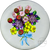 Ken Rosenfeld 2023 Glass Art Paperweight Large Flamework Flower Bouquet Tied with Blue Ribbon