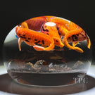 Gordon Smith 1999 Glass Art Paperweight Compound Flamework Koi over Rocky River Bottom