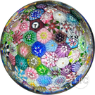 Tomasz Gondek 2022 Glass Art Paperweight Complex Closepack Cascading Millefiori with Roses