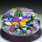 Drew Ebelhare 2022 Glass Art Paperweight Flamework and Complex Millefiori End of Day Scramble