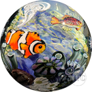 Stephen Boehme 2023 Glass Art Marble Figural Murrine Ocean Deep Sea Scene with Various Fish