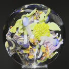 Clinton Smith 2023 Glass Art Marble Double Sided Flamework 360° Coral Reef Design with Sea Turtle