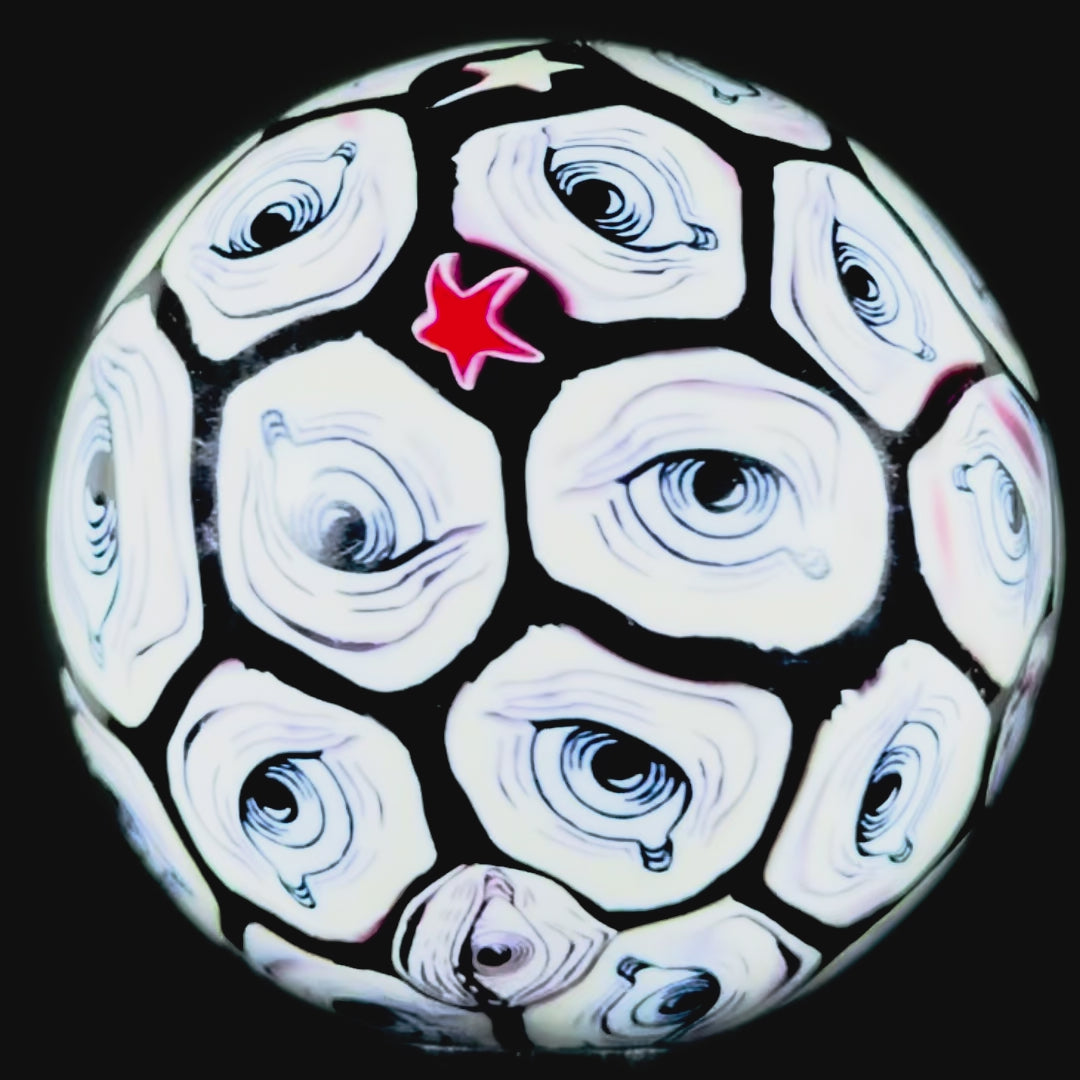 Mathieu Grodet 2025 Glass Art Marble w/ Detailed Murrine "Eye Ball"