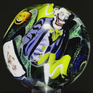 Stephen Boehme 2023 Glass Art Marble Figural Murrine UV Reactive Joker Dichroic Wig-wag