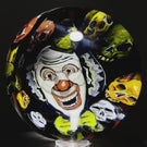 Stephen Boehme 2023 Glass Art Marble Figural Murrine "Self Portrait" with Killer Clown & Rainbow Skulls