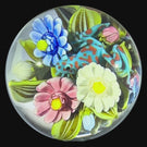 Clinton Smith 2025 Large Glass Art Marble All Over 360° Poison Dart Frog Flower Bouquet