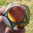 Gary Allison 2026 Glass Art Holoscope Stained Glass & Interior Mirrored Complex Polyhedron