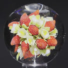 Clinton Smith 2023 Glass Art Marble Flamework 360° Strawberry Bouquet