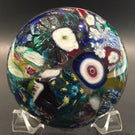 Vintage Murano Art Glass Paperweight Millefiori Scramble Daisy & Rose Canes