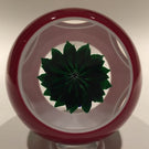 Vintage Saint Louis Art Glass Paperweight Upright Bouquet Faceted Overlay