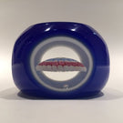 Murano Faceted Double Overlay Concentric Millefiori Art Glass Paperweight