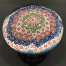 Rare Clichy Art Glass Paperweight Complex Close Packed Millefiori Piedouche