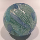 Colorful Murano Art Glass Paperweight Latticino & Ribbon Scramble
