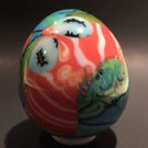 Early Richard Ritter Art Glass Paperweight Murrine & Millefiori Easter Egg