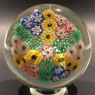 Early 1930s Chinese Art Glass Paperweight Panel Patterned Complex Millefiori