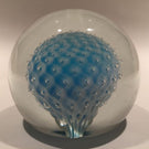 Large Murano Art Glass Paperweight Encased Sphere w/ Control Bubbles