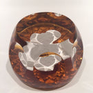 Vintage Cristal D’Albert Faceted Art Glass Paperweight Leonardo DaVinci Sulphide
