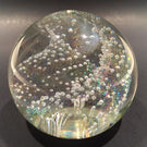 Signed Tom Philabaum Modern Art Glass Paperweight Dichroic Bubble Twist