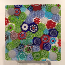 Modern Signed Murano Art Glass Paperweight Close Packed Millefiori Block