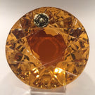 Vintage Cristal D’Albert Faceted Art Glass Paperweight Leonardo DaVinci Sulphide