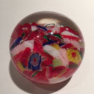 Vintage Chinese Art Glass Paperweight End Of Day Scramble Twists & Millefiori