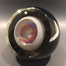 Huge Signed Paul Harrie Art Glass Paperweight Rainbow "Saturn Series"