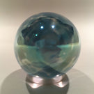 Signed Mt. St. Helens Ash MSH Art Glass Paperweight Purple Iridescent Egg