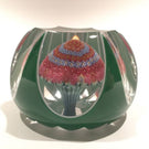 Vintage Baccarat Art Glass Paperweight Fancy Cut Overlaid Millefiori Mushroom