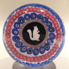 Damaged Modern Baccarat Art Glass Paperweight Griddle Silhouette Millefiori
