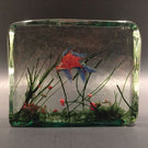 Vintage Murano Art Glass Paperweight Lampworked Fish Aquarium