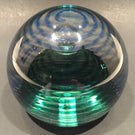 Modern High Quality Art Glass Paperweight Shelled Spirals With Control Bubble